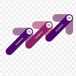 蓝色紫色渐变箭头 免费PNG素材