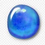 蓝色水晶球 透明背景PNG