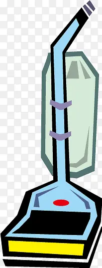 卡通蓝色吸尘器矢量