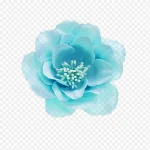 蓝色花朵 高清PNG