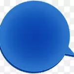 蓝色对话框 透明背景PNG