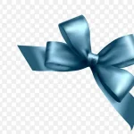 蓝色蝴蝶结 高清PNG