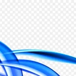 蓝色丝带 透明背景PNG