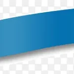 蓝色丝带 透明背景PNG