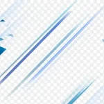 蓝色不规则三角形 免费PNG素材