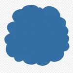 蓝色不规则图形 高清PNG