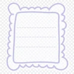 小清新蓝色云朵边框 透明背景PNG