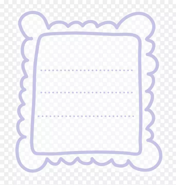 小清新蓝色云朵边框