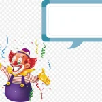 小丑蓝色方框 PNG素材下载