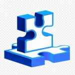 蓝色创意板块 PNG素材下载