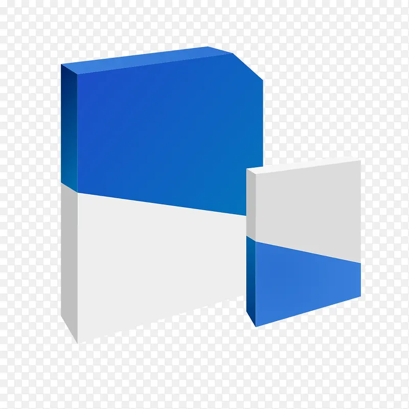 蓝色创意方块