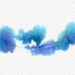 蓝色团簇美景云朵 高清PNG