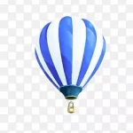 蓝色气球 PNG素材下载