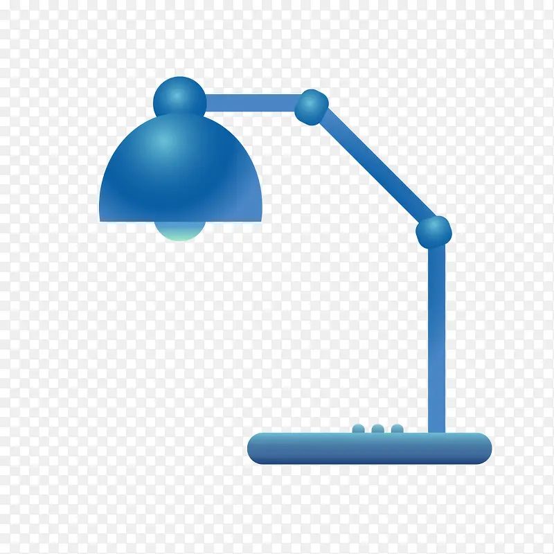 蓝色创意台灯