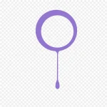 紫色创意图形 透明背景PNG