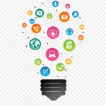 科技互联网灯泡创意 高清PNG