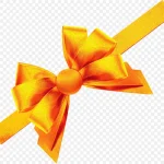 金黄创意蝴蝶结创意 PNG素材下载