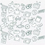 创意图形集合背景 免费PNG素材