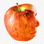 创意人脸苹果 高清PNG