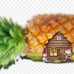 创意菠萝小屋 透明背景PNG