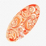 椭圆形创意图案 透明背景PNG