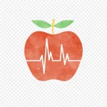 创意苹果心电图创意 PNG素材下载