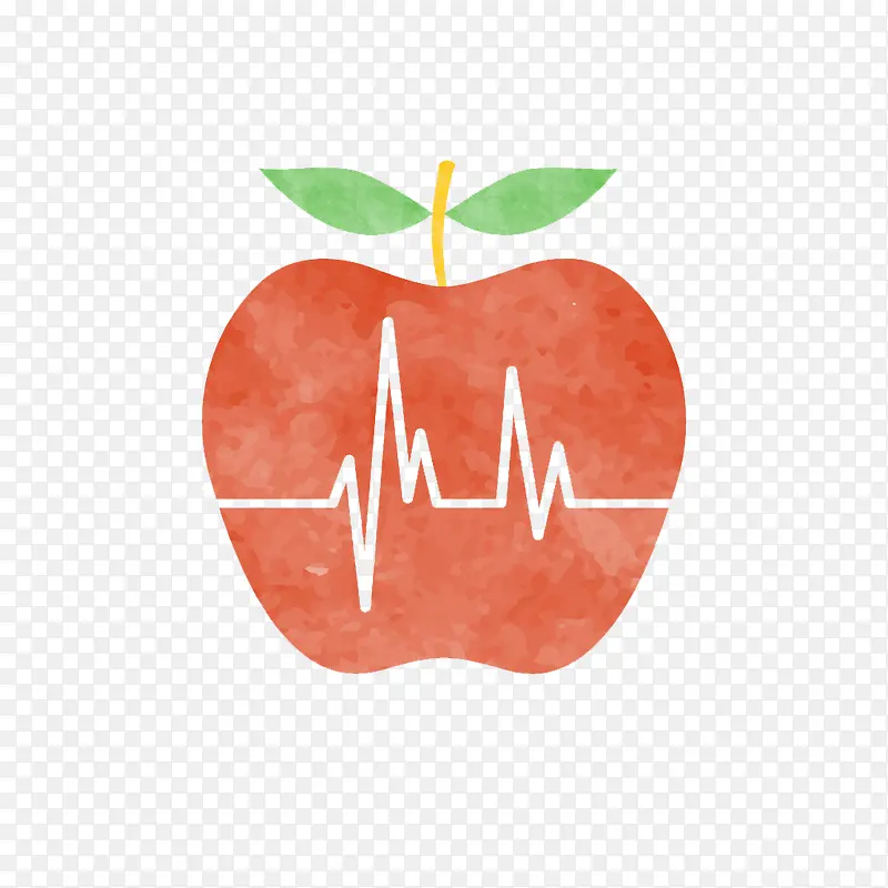 创意苹果心电图创意