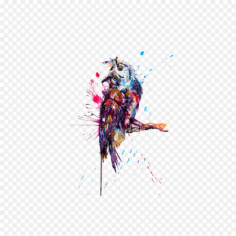 抽象艺术猫头鹰