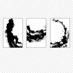 水墨画艺术展览 透明背景PNG