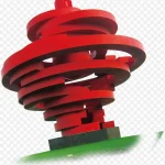 红色现代艺术感雕塑素材 免费PNG素材