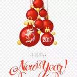 圣诞彩球艺术字免费图片 PNG素材下载