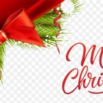 圣诞蝴蝶节艺术字免费图片 免费PNG素材