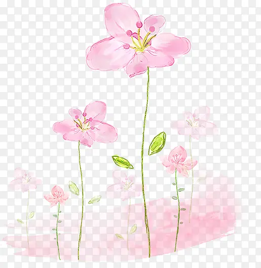 粉色艺术水彩艺术