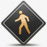 行走标志 透明背景PNG