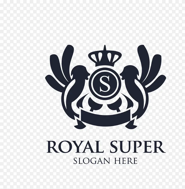 矢量黑色复古标志