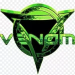 毒液绿色标志叶子 透明背景PNG