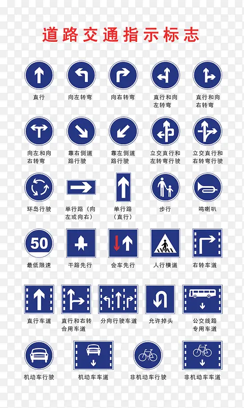 道路交通标志指示标志