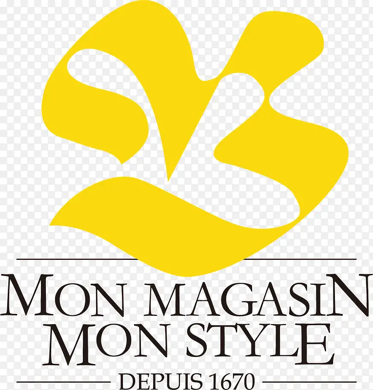 黄色外国标志设计矢量