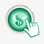 圆形绿色美元标志 免费PNG素材