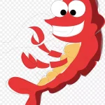 卡通虾PNG下载 透明背景PNG