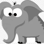 卡通大象PNG下载 PNG素材下载