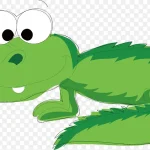 绿色卡通鳄鱼下载 PNG素材下载