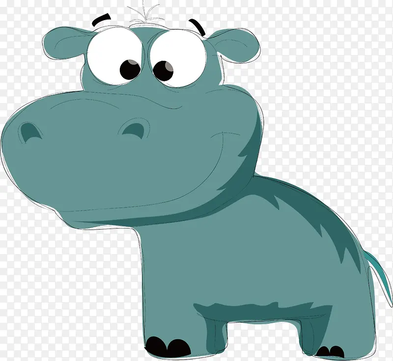 卡通河马PNG下载