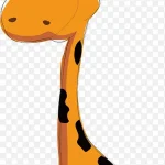 卡通长颈鹿PNG下载 透明背景PNG