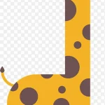 动物 扁平化动物 长颈鹿 高清PNG