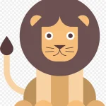 动物 扁平化动物 狮子 免费PNG素材