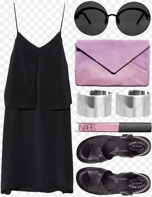 性感黑色吊带长裙