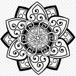 黑色圆形图案 高清PNG