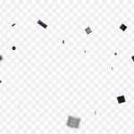 黑色漂浮碎石 免费PNG素材