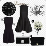 黑色长裙搭配 免费PNG素材